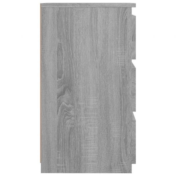 Nachttische 2 Stk. Grau Sonoma 40x35x62,5 cm Holzwerkstoff