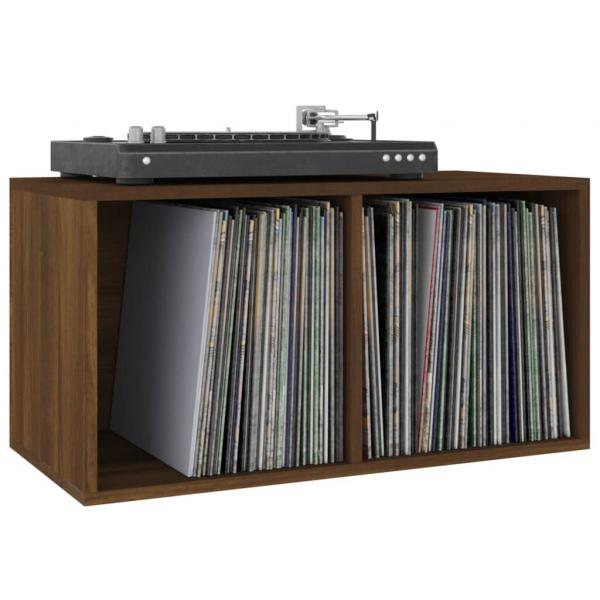 Schallplatten-Box Braun Eiche-Optik 71x34x36 cm Holzwerkstoff