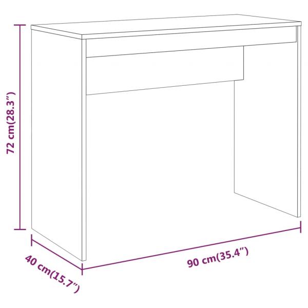 Schreibtisch Räuchereiche 90x40x72 cm Holzwerkstoff