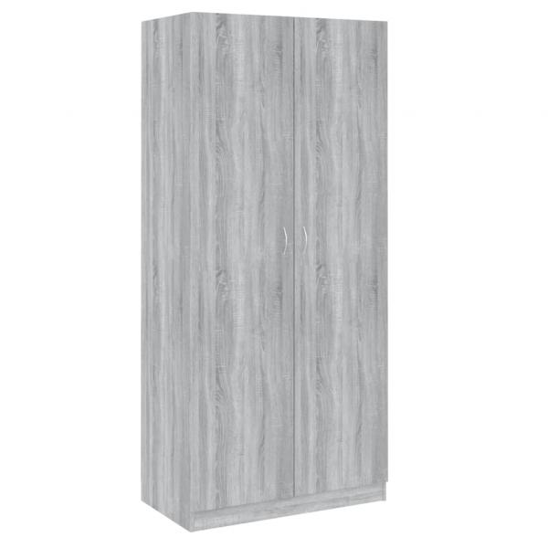 Kleiderschrank Grau Sonoma 90x52x200 cm Holzwerkstoff