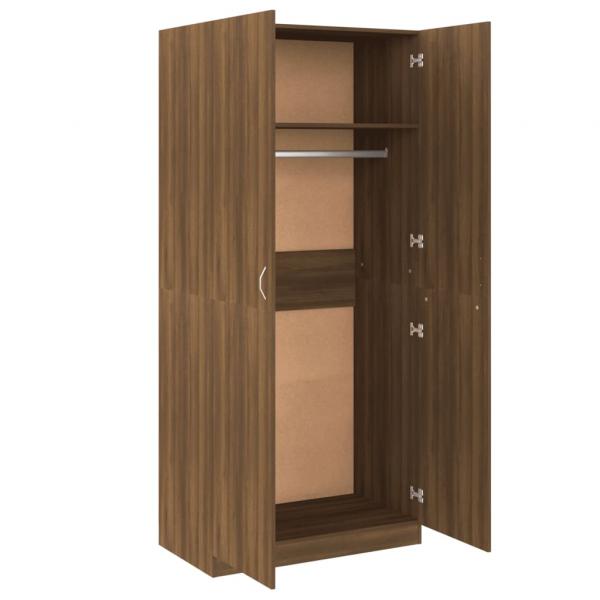 Kleiderschrank Braun Eichen-Optik 90x52x200 cm Holzwerkstoff