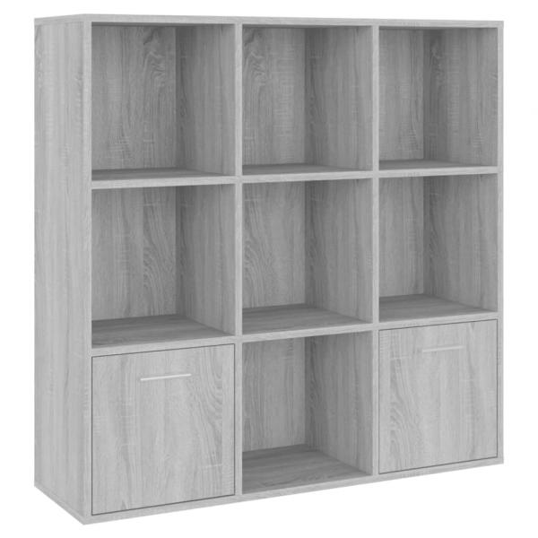 Bücherschrank Grau Sonoma 98x30x98 cm