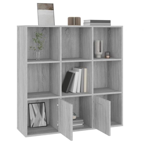 Bücherschrank Grau Sonoma 98x30x98 cm