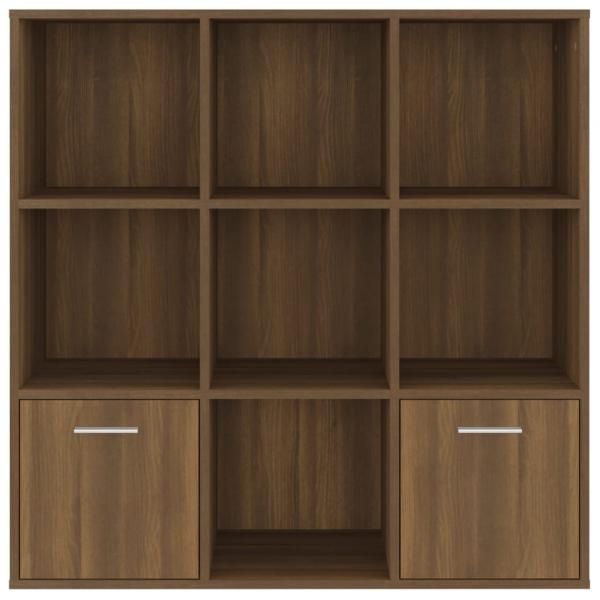 Bücherschrank Braun Eichen-Optik 98x30x98 cm