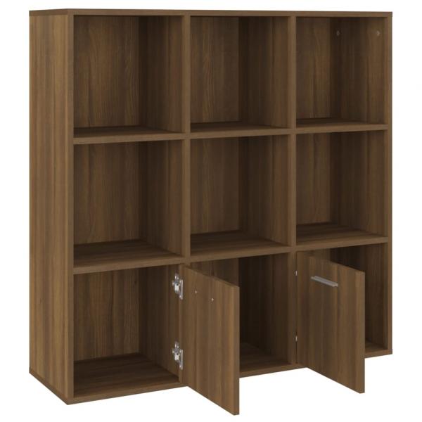 Bücherschrank Braun Eichen-Optik 98x30x98 cm