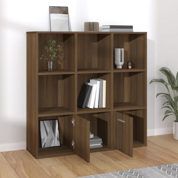 Bücherschrank Braun Eichen-Optik 98x30x98 cm