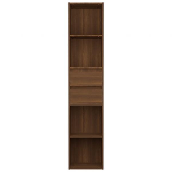 Bücherregal Braun Eichen-Optik 36x30x171 cm Holzwerkstoff