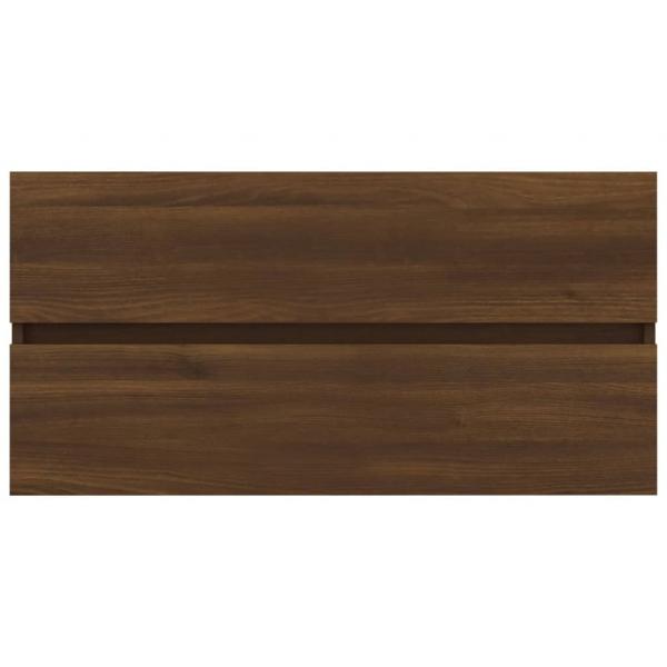 Waschbeckenunterschrank Eichen-Optik 90x38,5x45cm Holzwerkstoff