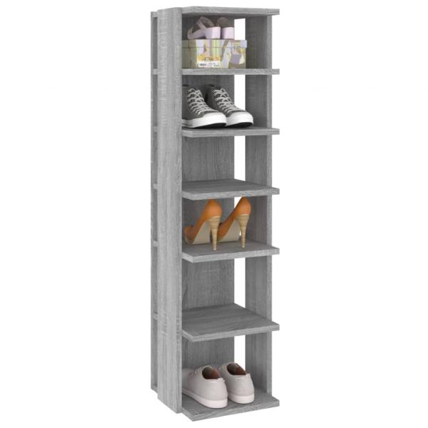 Schuhregale 2 Stk. Grau Sonoma 27,5x27x102 cm Holzwerkstoff