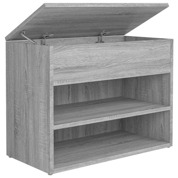 Schuhbank Grau Sonoma 60x30x45 cm Holzwerkstoff