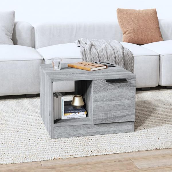 ARDEBO.de - Couchtisch Grau Sonoma 50x50x36 cm Holzwerkstoff