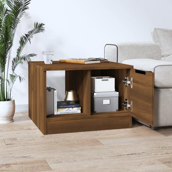 Couchtisch Braun Eichen-Optik 50x50x36 cm Holzwerkstoff