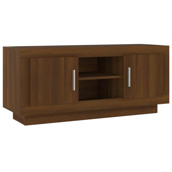 TV-Schrank Braun Eichen-Optik 102x35x45 cm Holzwerkstoff