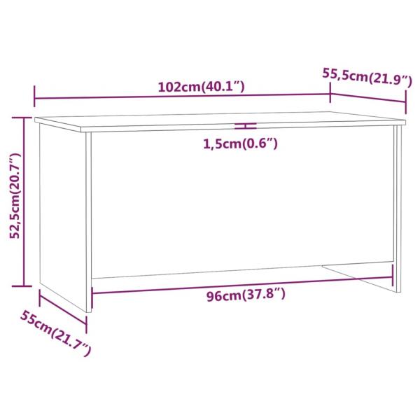 Couchtisch Räuchereiche 102x55,5x52,5 cm Holzwerkstoff