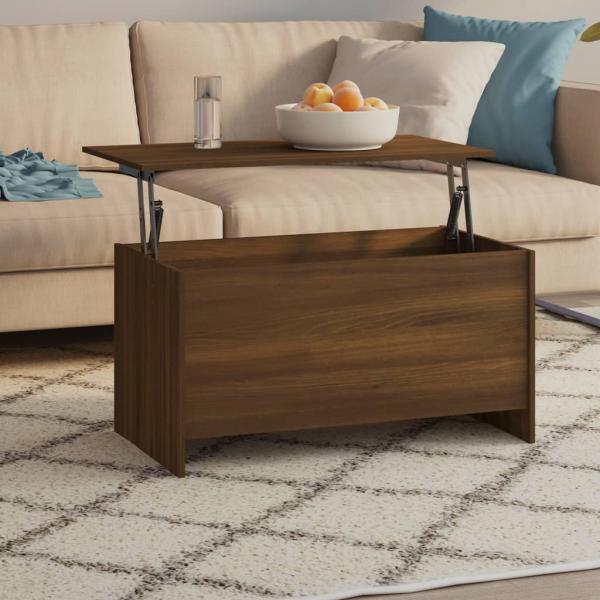 ARDEBO.de - Couchtisch Braun Eichen-Optik 102x55,5x52,5 cm Holzwerkstoff