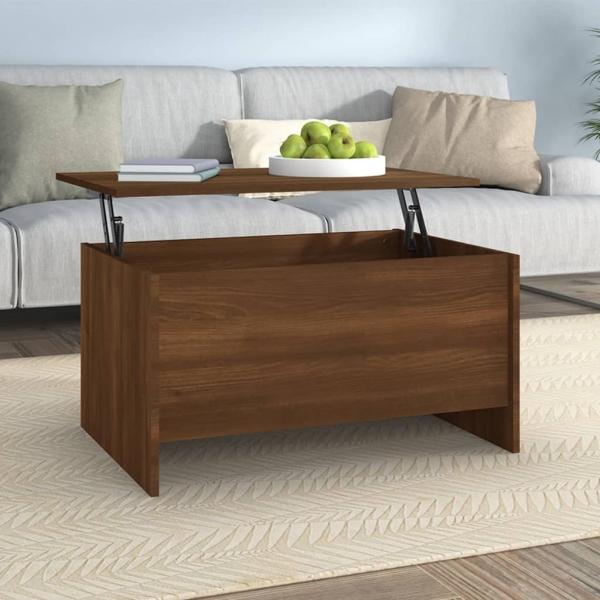 ARDEBO.de - Couchtisch Braun Eichen-Optik 80x55,5x41,5 cm Holzwerkstoff