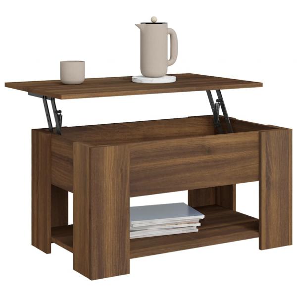 Couchtisch Braun Eichen-Optik 79x49x41 cm Holzwerkstoff