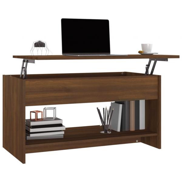 Couchtisch Braun Eichen-Optik 102x50x52,5 cm Holzwerkstoff