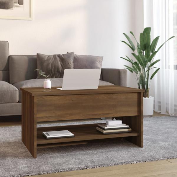 Couchtisch Braun Eichen-Optik 80x50x40 cm Holzwerkstoff