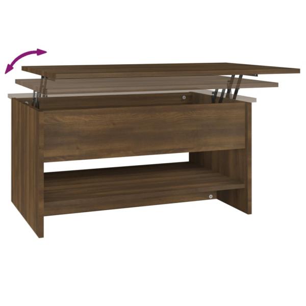 Couchtisch Braun Eichen-Optik 80x50x40 cm Holzwerkstoff