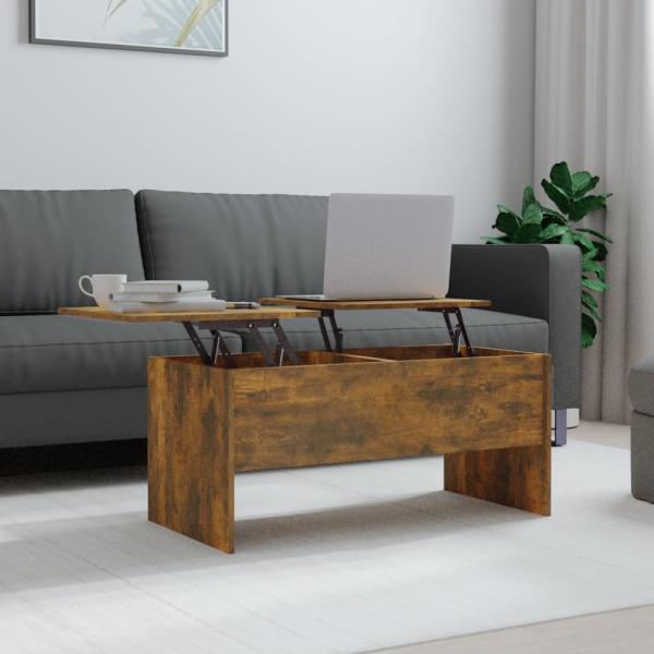 ARDEBO.de - Couchtisch Räuchereiche 102x50,5x46,5 cm Holzwerkstoff