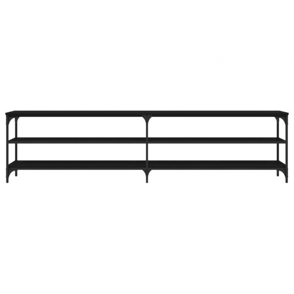 TV-Schrank Schwarz 200x30x50 cm Holzwerkstoff und Metall