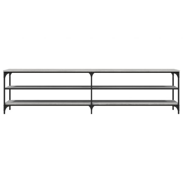 TV-Schrank Grau Sonoma 200x30x50 cm Holzwerkstoff und Metall