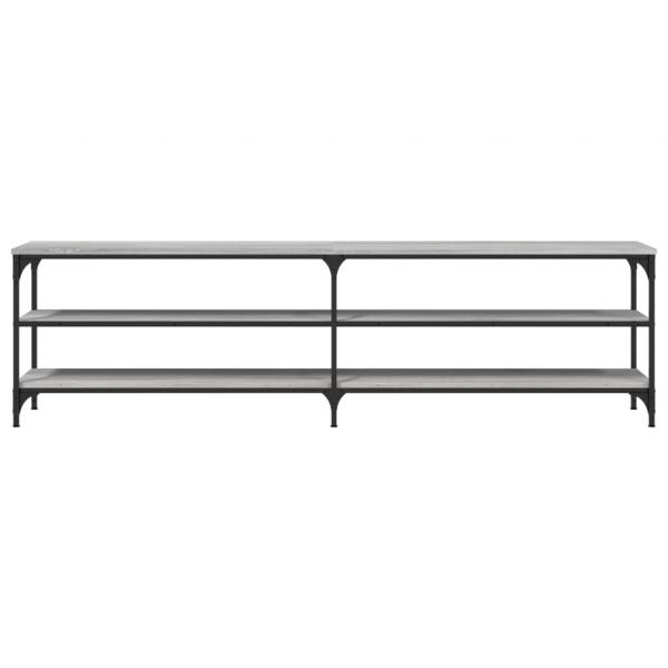 TV-Schrank Grau Sonoma 180x30x50 cm Holzwerkstoff und Metall