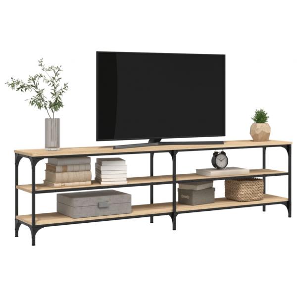 TV-Schrank Sonoma-Eiche 180x30x50 cm Holzwerkstoff und Metall