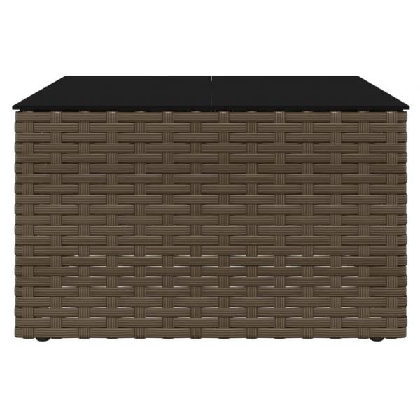 2-tlg. Garten-Lounge-Set mit Kissen Braun Poly Rattan