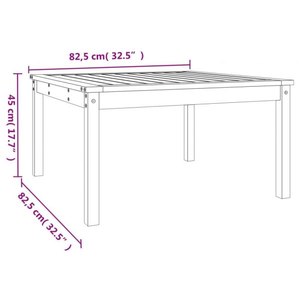 Gartentisch 82,5x82,5x45 cm Massivholz Douglasie