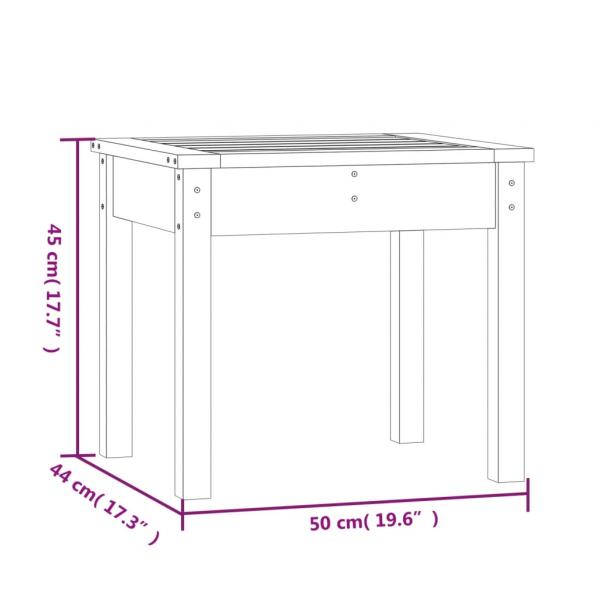 Gartenbank Grau 50x44x45 cm Massivholz Kiefer