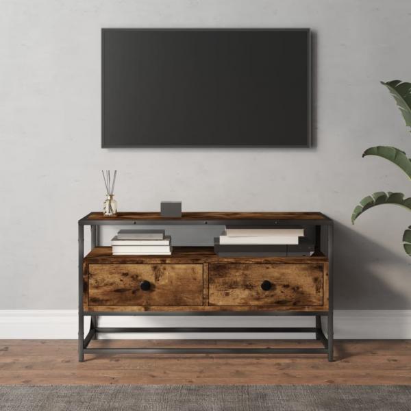 ARDEBO.de - TV-Schrank Räuchereiche 80x35x45 cm Holzwerkstoff