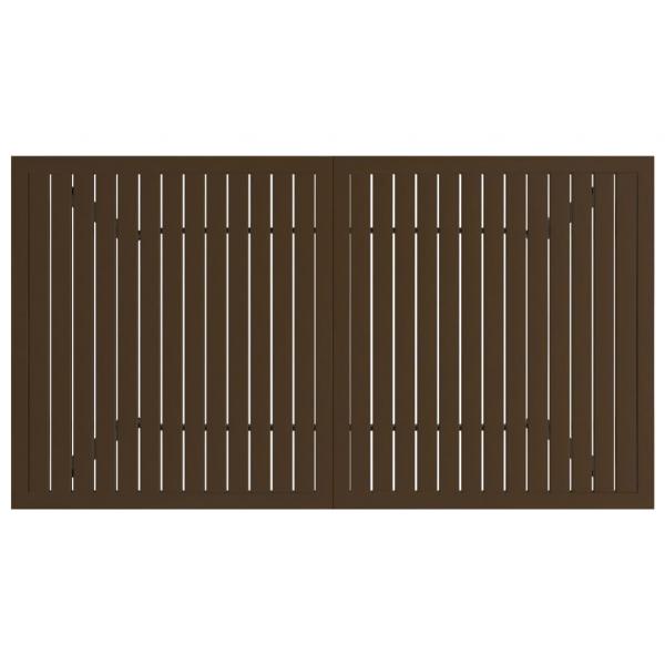 Gartentisch Braun 140x80x72 cm Stahl