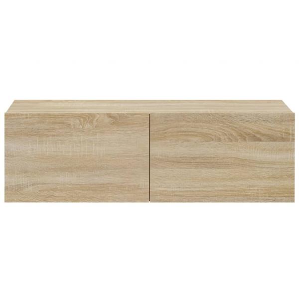 TV-Wandschränke 2 Stk. Sonoma-Eiche 100x30x30 cm Holzwerkstoff