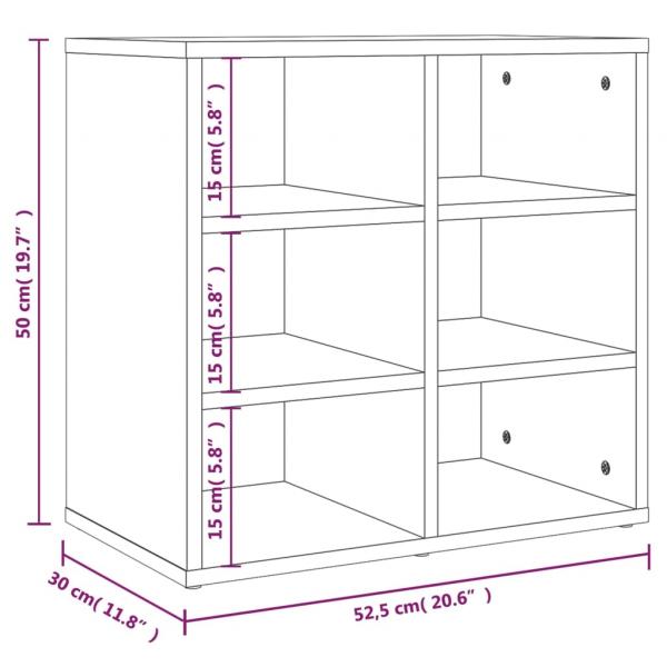 Schuhregale 2 Stk. Betongrau 52,5x30x50 cm