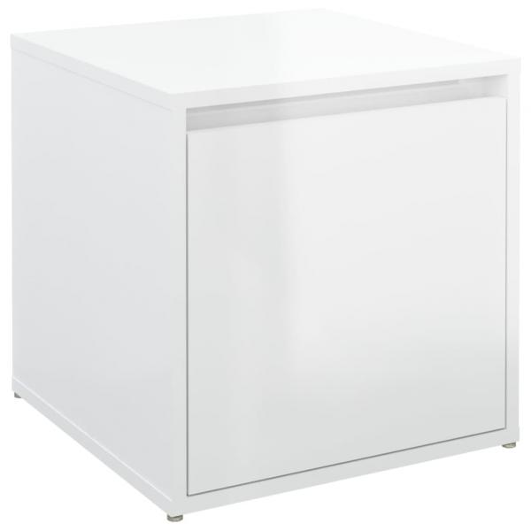 Schubladenbox Hochglanz-Weiß 40,5x40x40 cm Holzwerkstoff