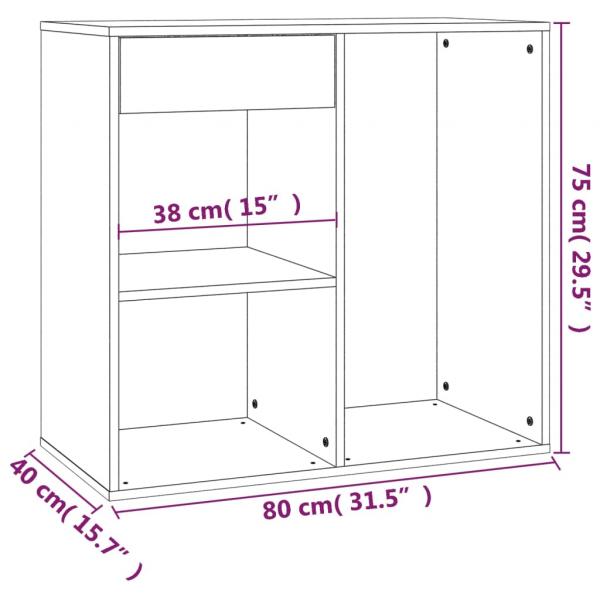 Kosmetikschrank Betongrau 80x40x75 cm Holzwerkstoff