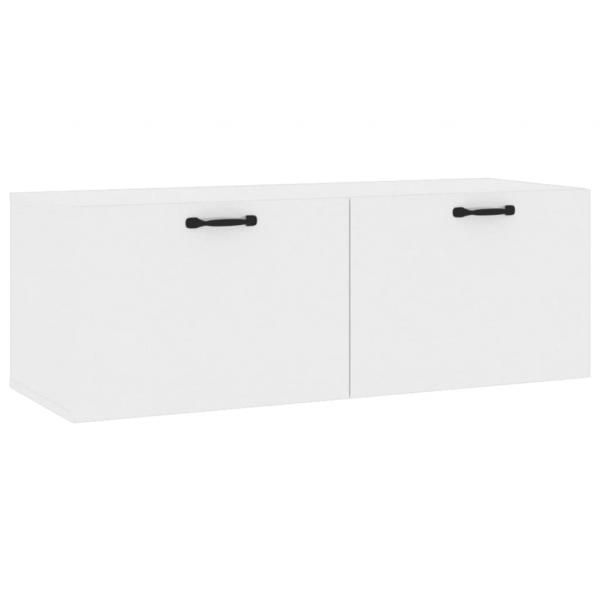 Wandschrank Hochglanz-Weiß 100x36,5x35 cm Holzwerkstoff