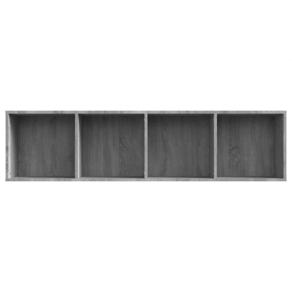 Bücherschrank/TV-Schrank Grau Sonoma 143x30x36cm Holzwerkstoff