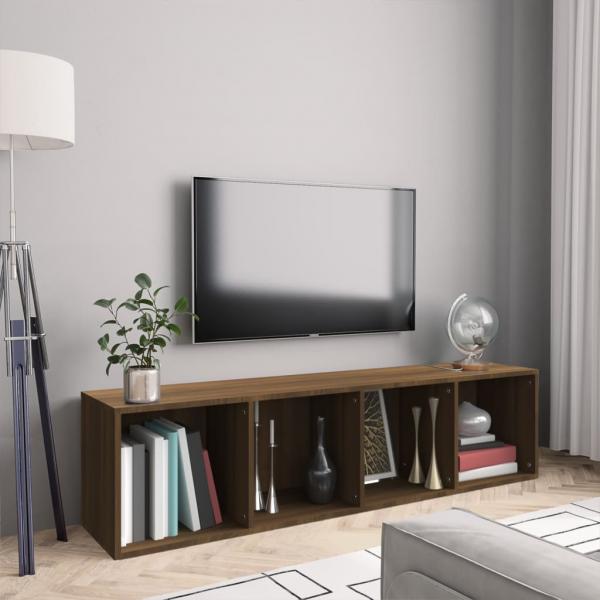 ARDEBO.de - Bücherschrank/TV-Schrank Eichen-Optik 143x30x36cm Holzwerkstoff