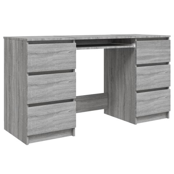 Schreibtisch Grau Sonoma 140x50x77 cm Holzwerkstoff