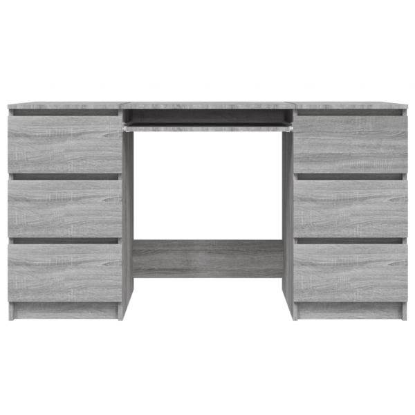 Schreibtisch Grau Sonoma 140x50x77 cm Holzwerkstoff