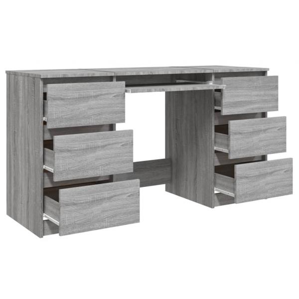 Schreibtisch Grau Sonoma 140x50x77 cm Holzwerkstoff