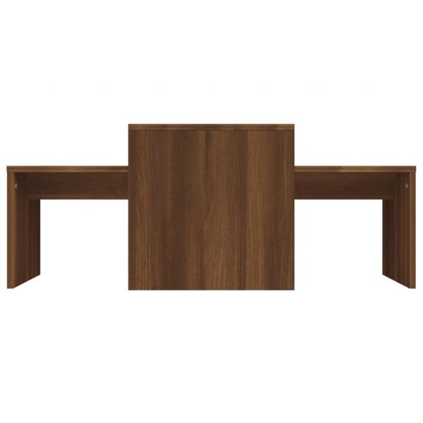 Couchtisch-Set Braun Eichen-Optik 100x48x40 cm Holzwerkstoff