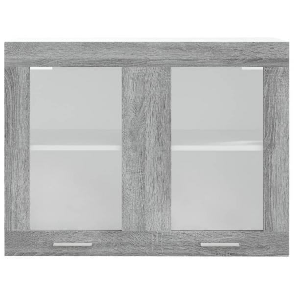 Hängeschrank Glas Grau Sonoma 80x31x60 cm Holzwerkstoff