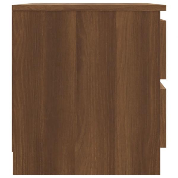 Nachttisch Braun Eiche-Optik 50x39x43,5 cm Holzwerkstoff