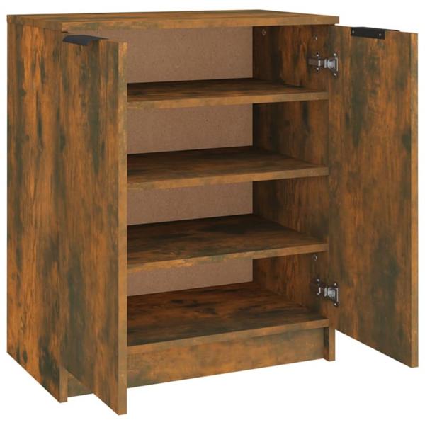 Schuhschrank Räuchereiche 59x35x70 cm Holzwerkstoff