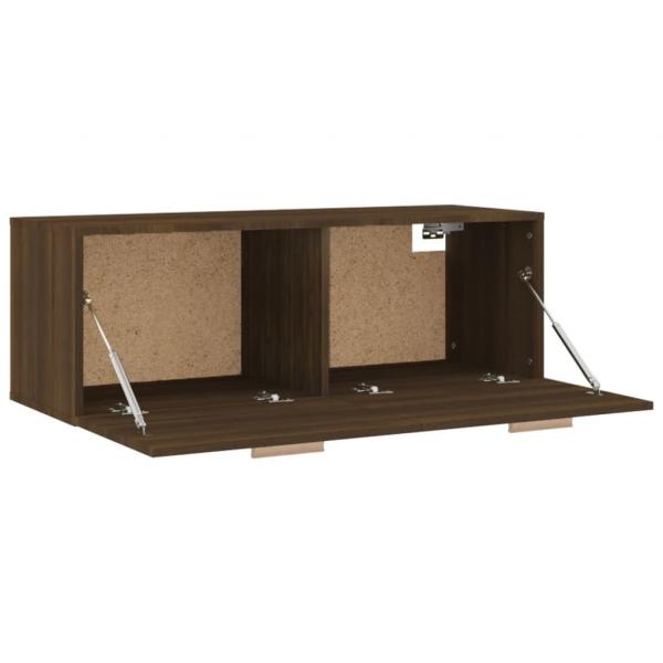 Wandschrank Braun Eichen-Optik 100x36,5x35 cm Holzwerkstoff