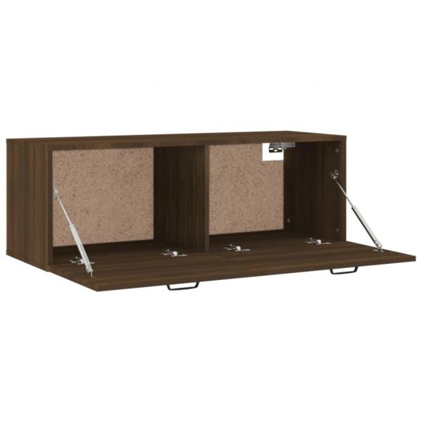 Wandschrank Braun Eichen-Optik 100x36,5x35 cm Holzwerkstoff